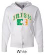 St Patricks Day Mens Hoodie Distressed Irish Shamrock Full Zip Hoody