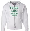 St Patricks Day Mens Hoodie Irish Drinking Team Full Zip Hoody