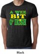 St Patricks Day Mens Shirt A Wee Bit Irish Shamrock Burnout Tee