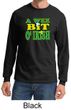 St Patricks Day Mens Shirt A Wee Bit Irish Shamrock Long Sleeve Tee