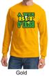 St Patricks Day Mens Shirt A Wee Bit Irish Shamrock Long Sleeve Tee