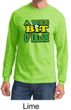 St Patricks Day Mens Shirt A Wee Bit Irish Shamrock Long Sleeve Tee