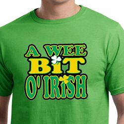 St Patricks Day Mens Shirt A Wee Bit Irish Shamrock Organic Tee St Patricks Day Mens Shirt A Wee Bit Irish Shamrock Organic Tee