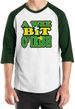 St Patricks Day Mens Shirt A Wee Bit Irish Shamrock Raglan Tee T-Shirt