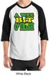 St Patricks Day Mens Shirt A Wee Bit Irish Shamrock Raglan Tee T-Shirt