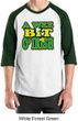 St Patricks Day Mens Shirt A Wee Bit Irish Shamrock Raglan Tee T-Shirt