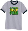 St Patricks Day Mens Shirt A Wee Bit Irish Shamrock Ringer Tee T-Shirt