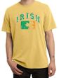 St Patricks Day Mens Shirt Distressed Irish Shamrock Pigment Dyed Tee