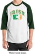 St Patricks Day Mens Shirt Distressed Irish Shamrock Raglan Tee