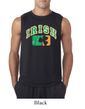 St Patricks Day Mens Shirt Distressed Irish Shamrock Sleeveless Tee