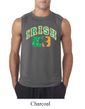 St Patricks Day Mens Shirt Distressed Irish Shamrock Sleeveless Tee