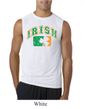 St Patricks Day Mens Shirt Distressed Irish Shamrock Sleeveless Tee