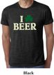 St Patricks Day Mens Shirt I Love Beer Burnout Tee T-Shirt