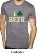 St Patricks Day Mens Shirt I Love Beer Burnout Tee T-Shirt