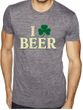 St Patricks Day Mens Shirt I Love Beer Burnout Tee T-Shirt