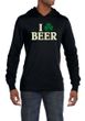St Patricks Day Mens Shirt I Love Beer Lightweight Hoodie Tee T-Shirt