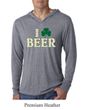 St Patricks Day Mens Shirt I Love Beer Lightweight Hoodie Tee T-Shirt