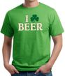 St Patricks Day Mens Shirt I Love Beer Organic Tee T-Shirt