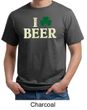 St Patricks Day Mens Shirt I Love Beer Organic Tee T-Shirt