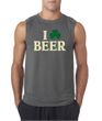 St Patricks Day Mens Shirt I Love Beer Sleeveless Tee T-Shirt