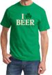St Patricks Day Mens Shirt I Love Beer Tee T-Shirt