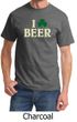 St Patricks Day Mens Shirt I Love Beer Tee T-Shirt
