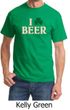St Patricks Day Mens Shirt I Love Beer Tee T-Shirt