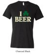 St Patricks Day Mens Shirt I Love Beer Tri Blend V-neck Tee T-Shirt
