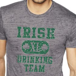 St Patricks Day Mens Shirt Irish Drinking Team Burnout Tee T-Shirt St Patricks Day Mens Shirt Irish Drinking Team Burnout Tee T-Shirt