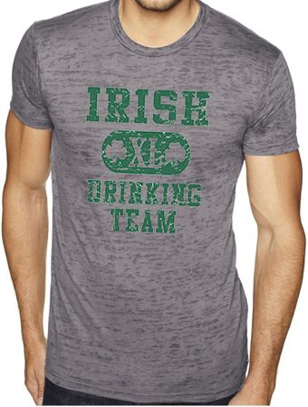 St Patricks Day Mens Shirt Irish Drinking Team Burnout Tee T-Shirt