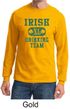 St Patricks Day Mens Shirt Irish Drinking Team Long Sleeve Tee T-Shirt