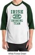 St Patricks Day Mens Shirt Irish Drinking Team Raglan Tee T-Shirt