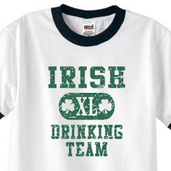 St Patricks Day Mens Shirt Irish Drinking Team Ringer Tee T-Shirt St Patricks Day Mens Shirt Irish Drinking Team Ringer Tee T-Shirt