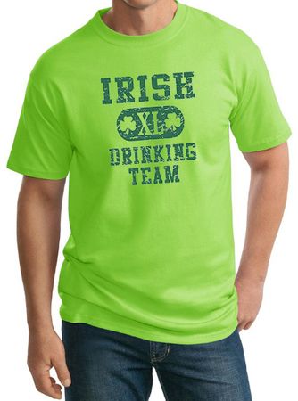 St Patricks Day Mens Shirt Irish Drinking Team Tall Tee T-Shirt