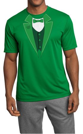 St Patricks Day Mens Shirt Irish Tuxedo Moisture Wicking Tee T-Shirt