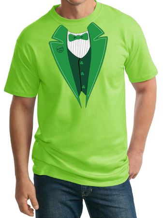 St Patricks Day Mens Shirt Irish Tuxedo Tall Tee T-Shirt