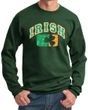 St Patricks Day Mens Sweatshirt Distressed Irish Shamrock Sweat Shirt