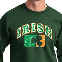 St Patricks Day Mens Sweatshirt Distressed Irish Shamrock Sweat Shirt St Patricks Day Mens Sweatshirt Distressed Irish Shamrock Sweat Shirt