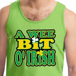 St Patricks Day Mens Tanktop A Wee Bit Irish Shamrock Tank Top St Patricks Day Mens Tanktop A Wee Bit Irish Shamrock Tank Top
