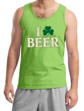 St Patricks Day Mens Tanktop I Love Beer Tank Top