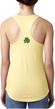 St Patricks Day Shamrock Patch Back Print Ideal Tank Top