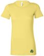 St Patricks Day Shamrock Patch Bottom Print Ladies Longer Length Tee