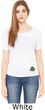 St Patricks Day Shamrock Patch Bottom Print Ladies Open Back Tee