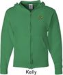 St Patricks Day Shamrock Patch Pocket Print Full Zip Hoodie