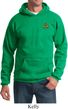 St Patricks Day Shamrock Patch Pocket Print Hoodie