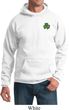 St Patricks Day Shamrock Patch Pocket Print Hoodie