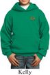 St Patricks Day Shamrock Patch Pocket Print Kids Hoodie