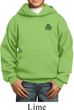 St Patricks Day Shamrock Patch Pocket Print Kids Hoodie