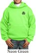 St Patricks Day Shamrock Patch Pocket Print Kids Hoodie