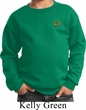 St Patricks Day Shamrock Patch Pocket Print Kids Sweatshirt